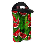 Tropical Leaf Watermelon Pattern Print Double Neoprene Wine Tote