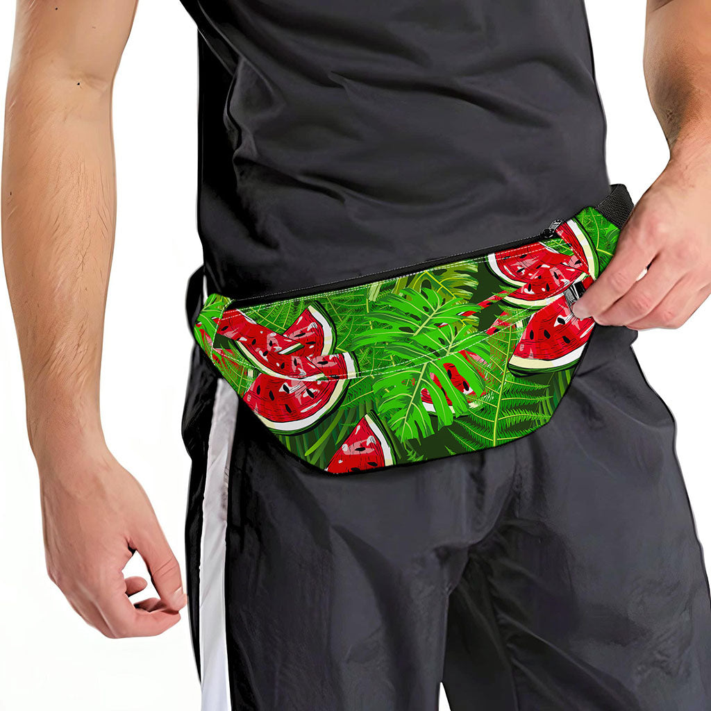 Tropical Leaf Watermelon Pattern Print Fanny Pack