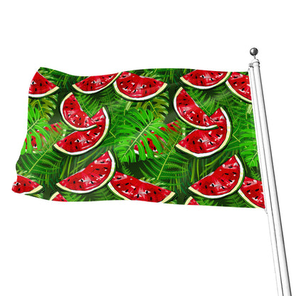 Tropical Leaf Watermelon Pattern Print Flag