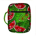 Tropical Leaf Watermelon Pattern Print Front Pocket Bible Bag