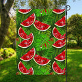 Tropical Leaf Watermelon Pattern Print Garden Flag