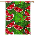 Tropical Leaf Watermelon Pattern Print House Flag