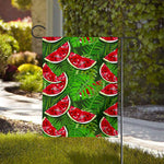 Tropical Leaf Watermelon Pattern Print House Flag