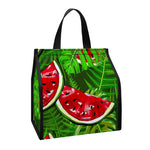 Tropical Leaf Watermelon Pattern Print Insulated Lunch Tote