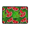 Tropical Leaf Watermelon Pattern Print Kitchen Mat