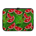 Tropical Leaf Watermelon Pattern Print Laptop Sleeve
