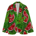 Tropical Leaf Watermelon Pattern Print Men's Blazer