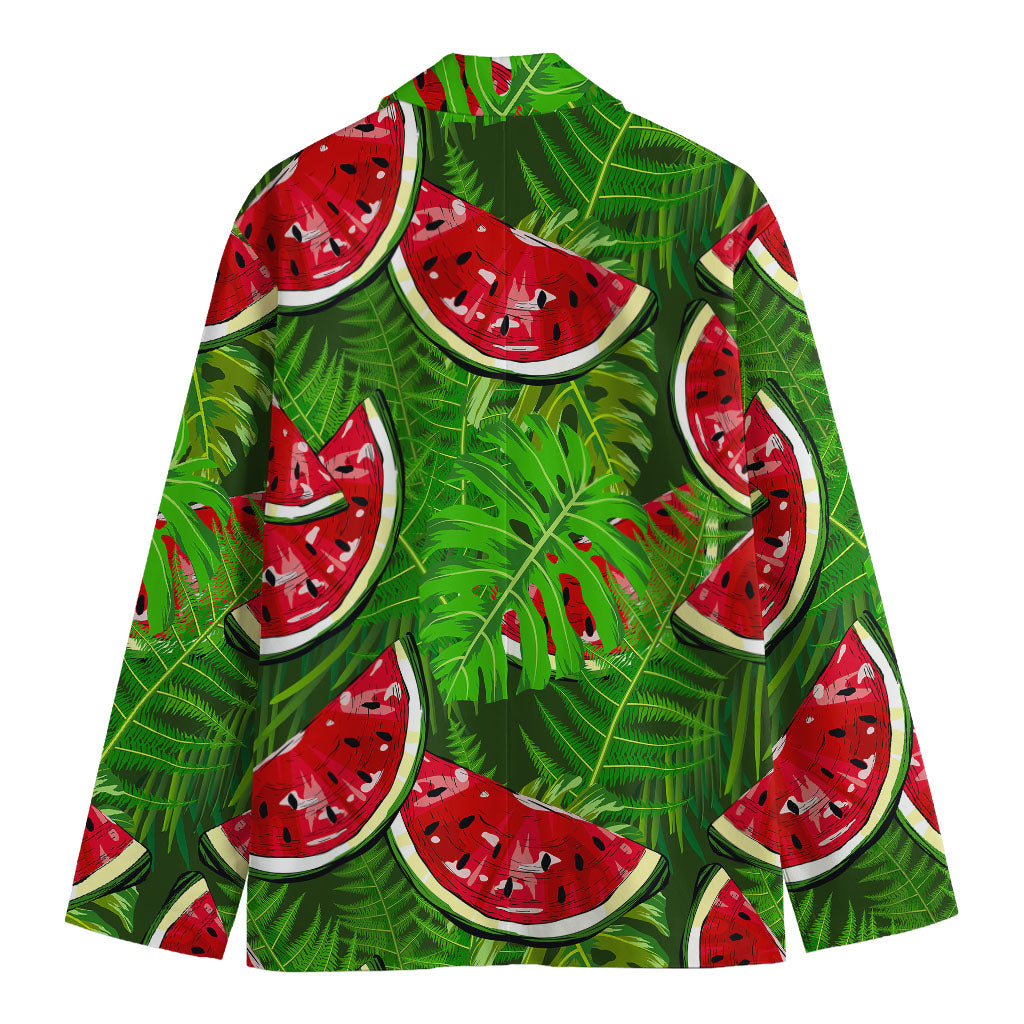 Tropical Leaf Watermelon Pattern Print Men's Blazer