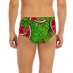 Tropical Leaf Watermelon Pattern Print Men's Briefs