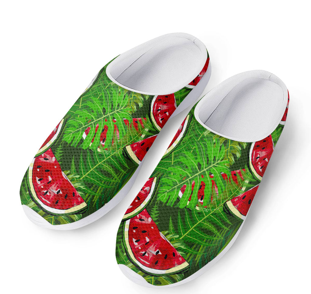 Tropical Leaf Watermelon Pattern Print Mesh Casual Shoes