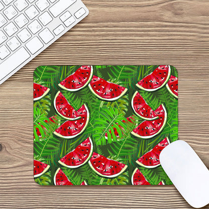 Tropical Leaf Watermelon Pattern Print Mouse Pad