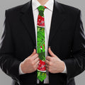Tropical Leaf Watermelon Pattern Print Necktie