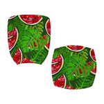 Tropical Leaf Watermelon Pattern Print Office Chair Cover