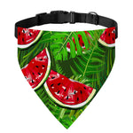 Tropical Leaf Watermelon Pattern Print Over The Collar Dog Bandana
