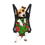 Tropical Leaf Watermelon Pattern Print Pet Carrier Backpack