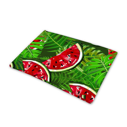 Tropical Leaf Watermelon Pattern Print Pet Cooling Mat Cover