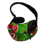 Tropical Leaf Watermelon Pattern Print Pet Sling Carrier