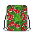 Tropical Leaf Watermelon Pattern Print Rectangular Crossbody Bag