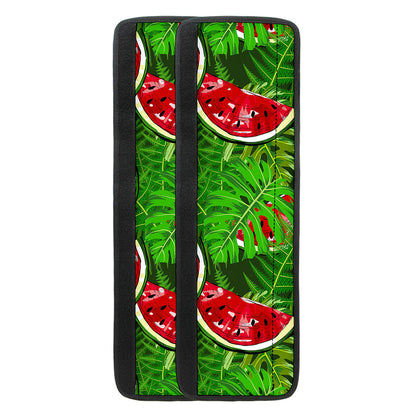 Tropical Leaf Watermelon Pattern Print Refrigerator Handle Covers