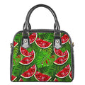 Tropical Leaf Watermelon Pattern Print Shoulder Handbag