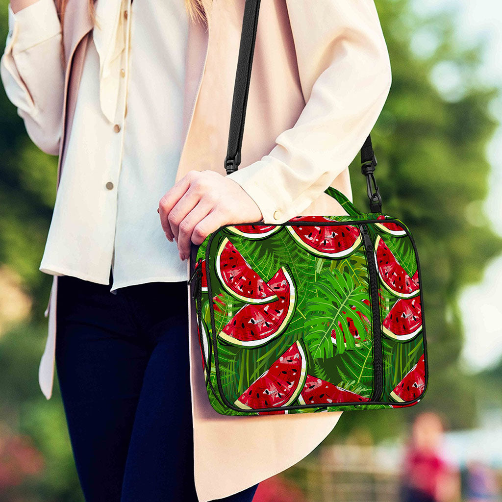 Tropical Leaf Watermelon Pattern Print Shoulder Strap Bible Bag