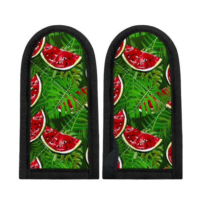Tropical Leaf Watermelon Pattern Print Skillet Handle Cover