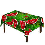 Tropical Leaf Watermelon Pattern Print Tablecloth
