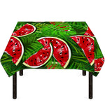 Tropical Leaf Watermelon Pattern Print Tablecloth