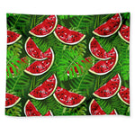 Tropical Leaf Watermelon Pattern Print Tapestry