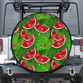Tropical Leaf Watermelon Pattern Print Tire Cover