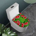 Tropical Leaf Watermelon Pattern Print Toilet Lid Cover