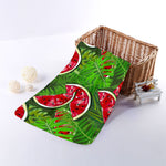 Tropical Leaf Watermelon Pattern Print Towel