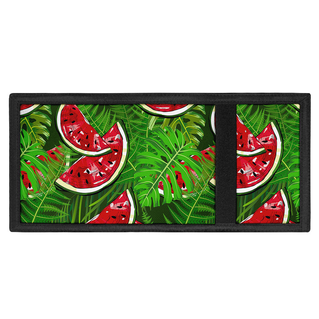 Tropical Leaf Watermelon Pattern Print Trifold Wallet
