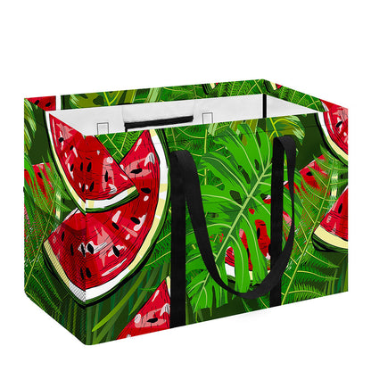 Tropical Leaf Watermelon Pattern Print Utility Tote Bag