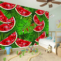 Tropical Leaf Watermelon Pattern Print Wall Sticker