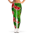 Tropical Leaf Watermelon Pattern Print Women's Leggings