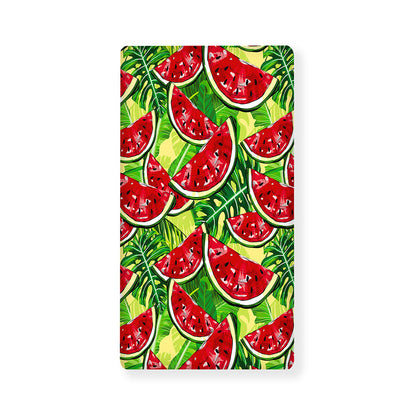 Tropical Leaves Watermelon Pattern Print Baby Crib Sheet