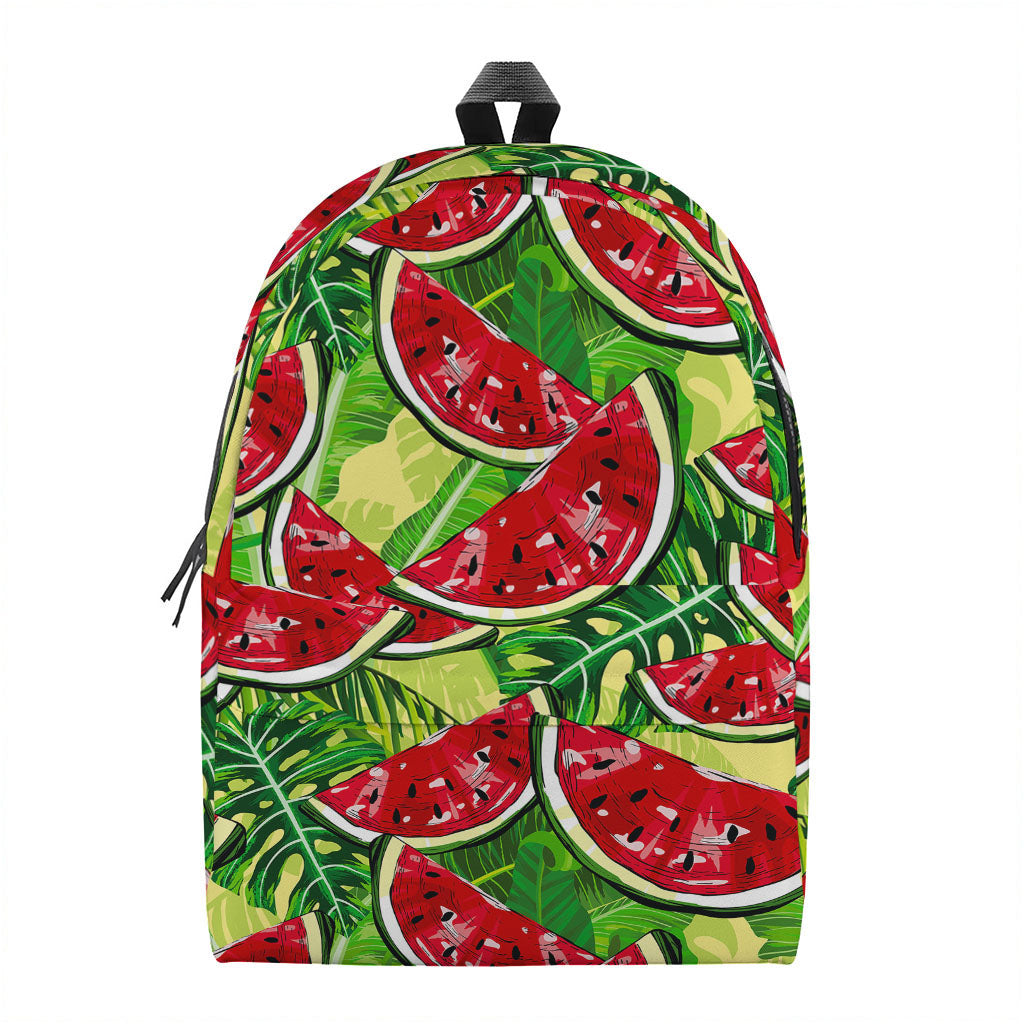Tropical Leaves Watermelon Pattern Print Backpack