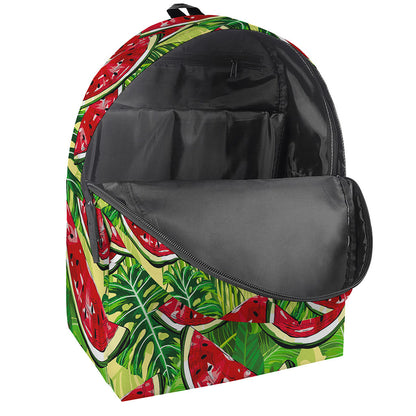 Tropical Leaves Watermelon Pattern Print Backpack