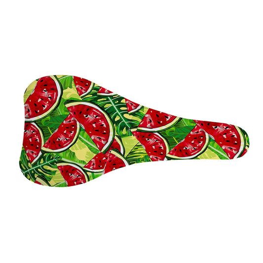 Tropical Leaves Watermelon Pattern Print Bicycle Seat Cover