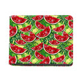 Tropical Leaves Watermelon Pattern Print Bifold Wallet