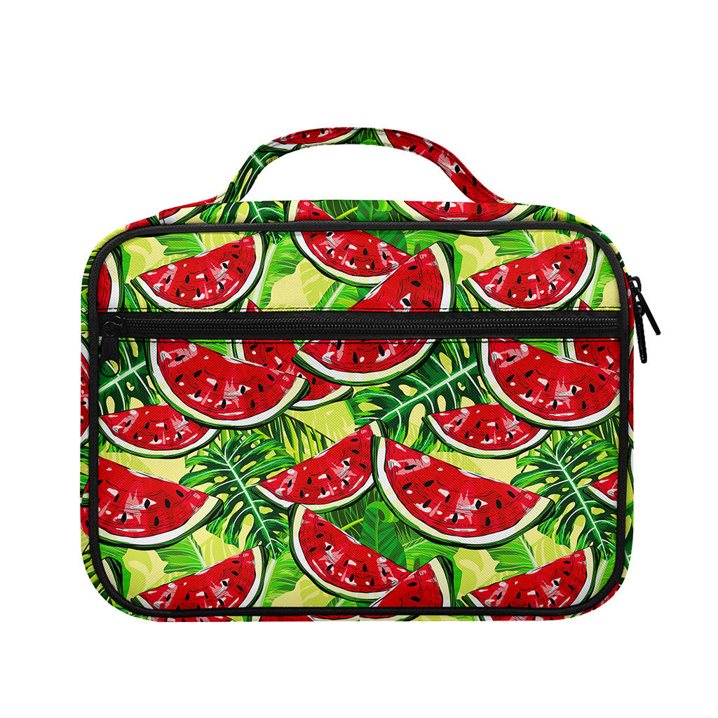 Tropical Leaves Watermelon Pattern Print Briefcase Bible Bag