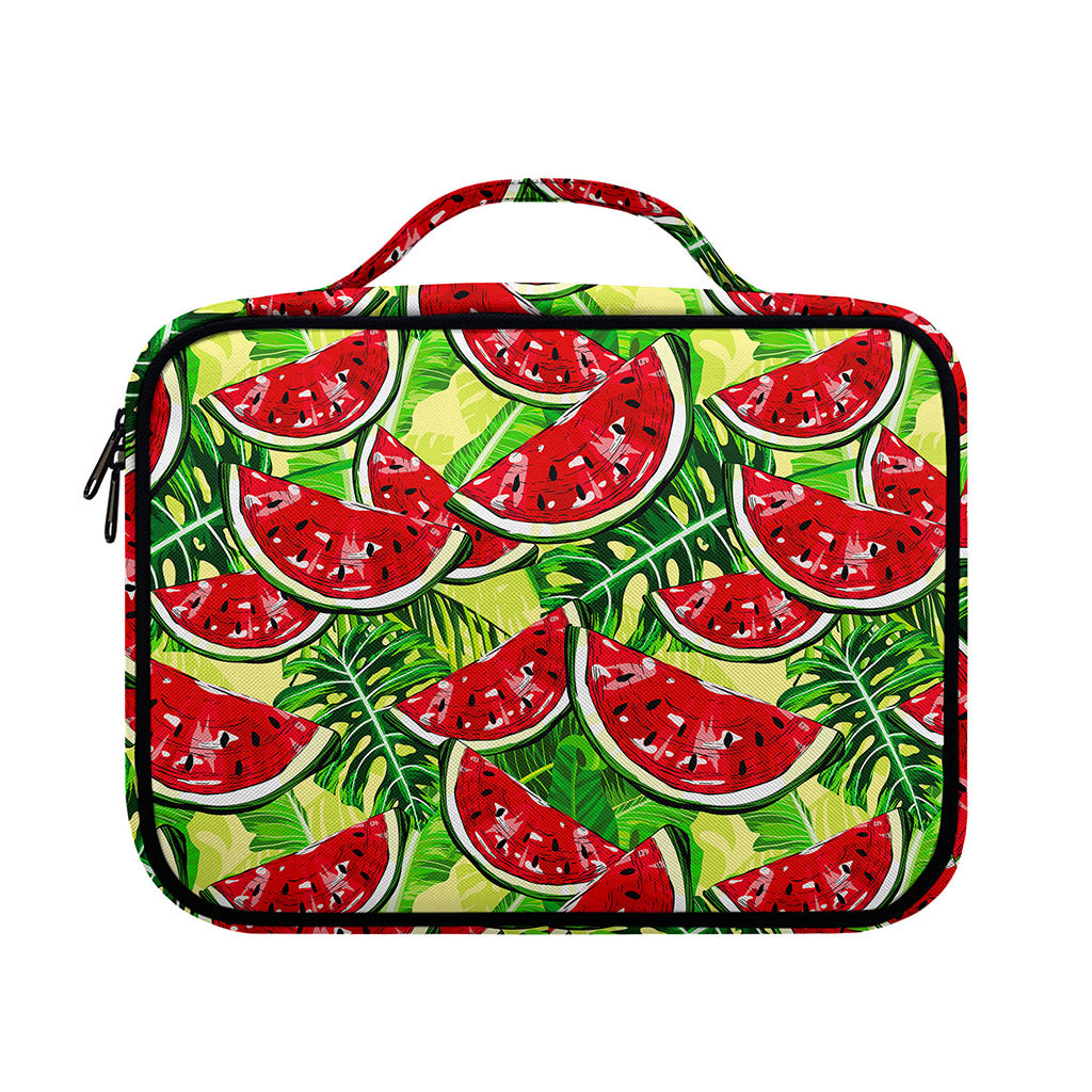 Tropical Leaves Watermelon Pattern Print Briefcase Bible Bag