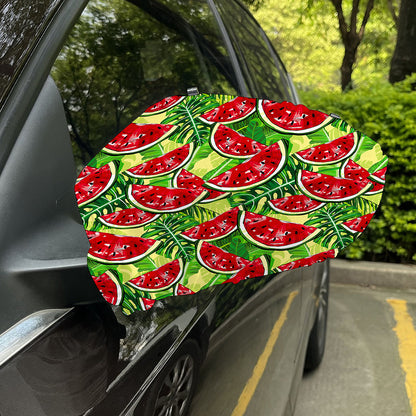 Tropical Leaves Watermelon Pattern Print Car Side Mirror Covers