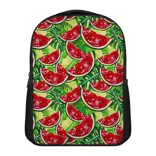 Tropical Leaves Watermelon Pattern Print Casual Backpack