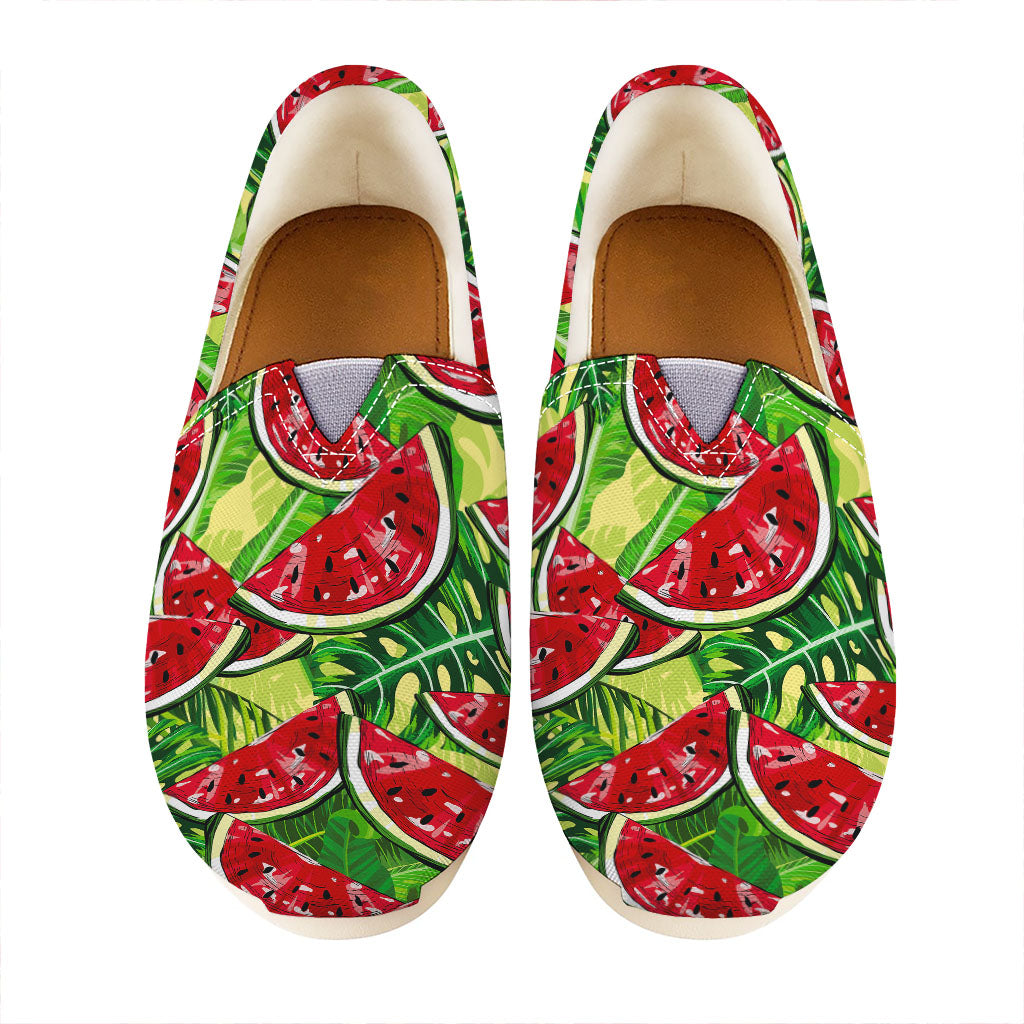 Tropical Leaves Watermelon Pattern Print Casual Shoes