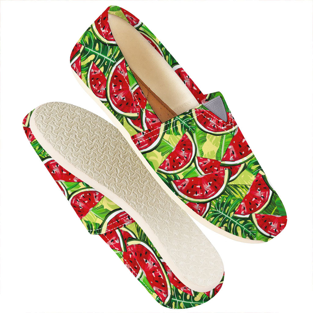 Tropical Leaves Watermelon Pattern Print Casual Shoes