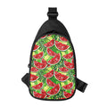 Tropical Leaves Watermelon Pattern Print Sling Bag