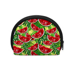 Tropical Leaves Watermelon Pattern Print Coin Purse