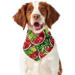 Tropical Leaves Watermelon Pattern Print Dog Bandana